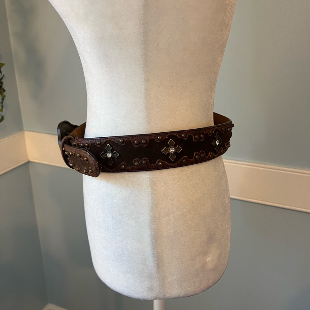 Justin Boots Tan Leather Belt - Picture 4 of 9
